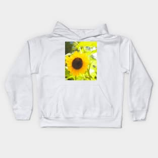 Yellow sunflower floral Kids Hoodie